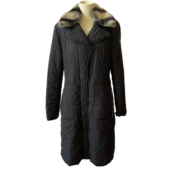 POST CARD COAT 12 WINTER SNOW ITALIAN GLAM LUXURY SKI RESORT VACATION PARKA CHIC - Picture 1 of 11
